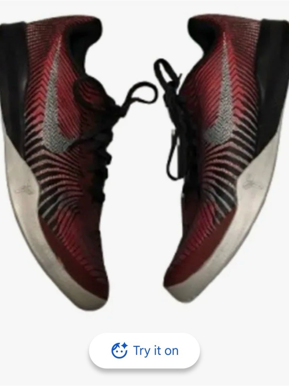 Nike Kobe A.D. (NXT) basketball shoes — specifically in a dark red/maroon